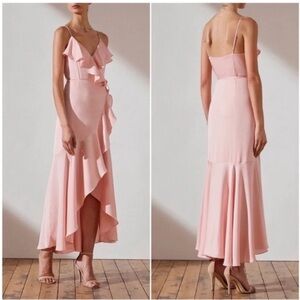 Shona Joy Pink Ruffle Dress